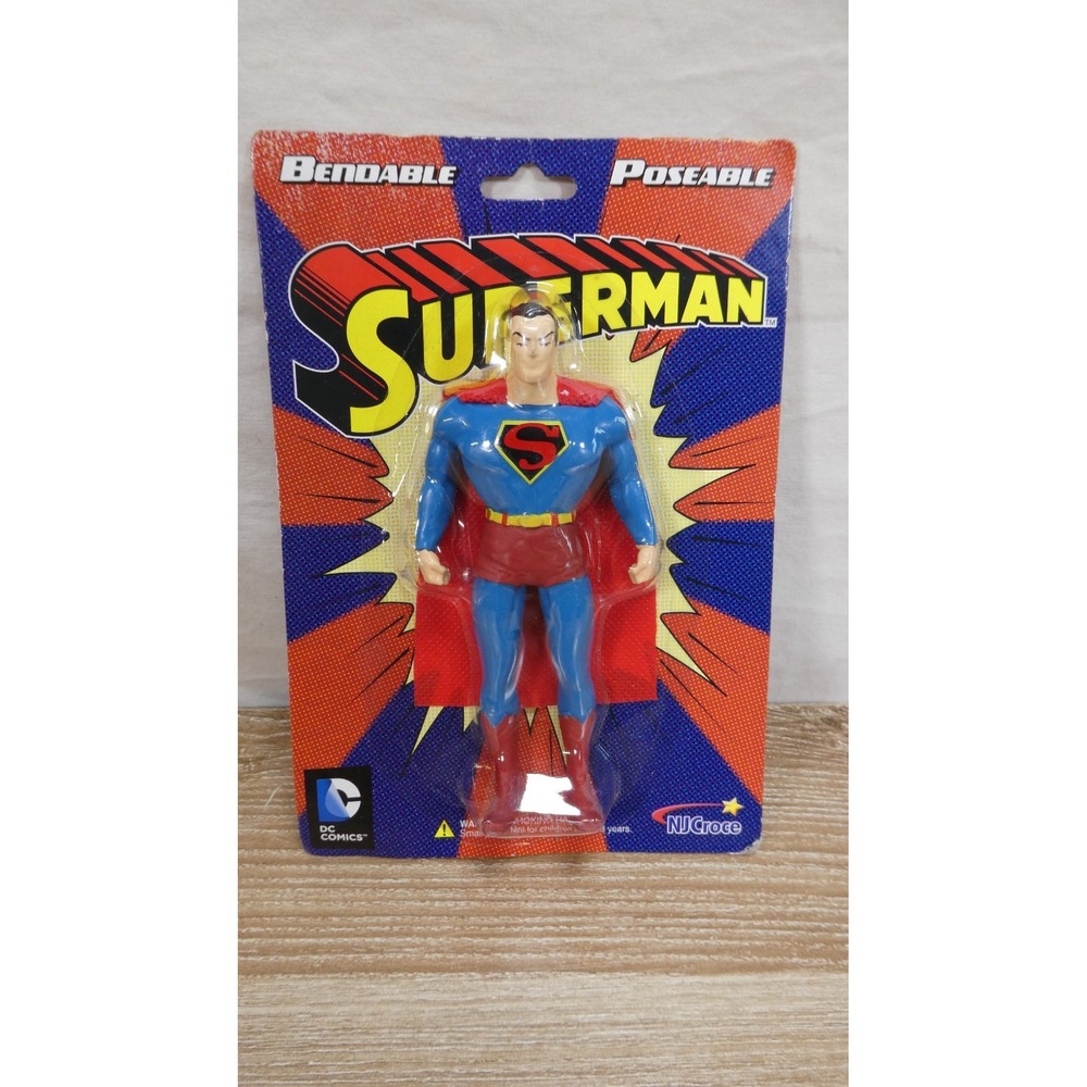 Nj Croce Superman Bendable Poseable DC Comics Action Figure